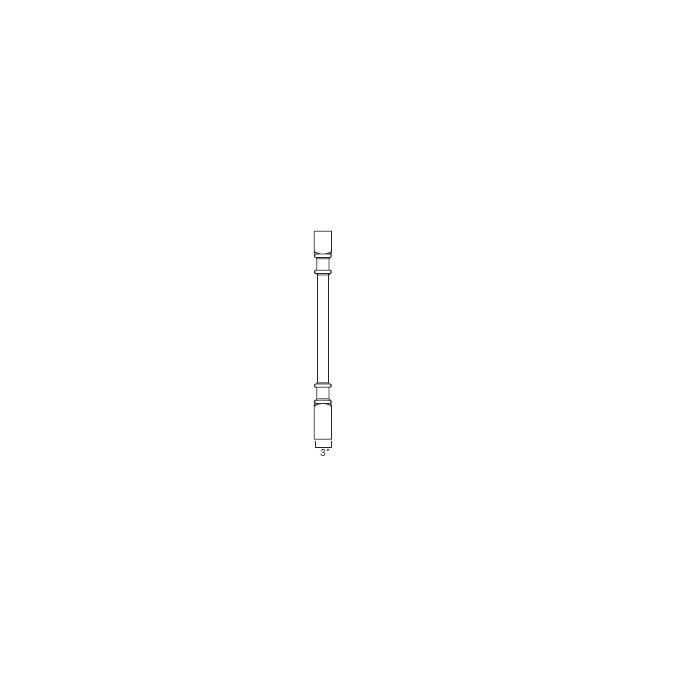 RTA Signature Vanilla Glaze POLE28-W342-SLTSG Decorative Half Leg