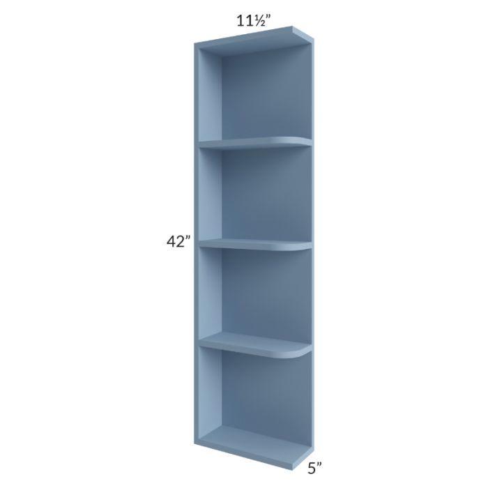 RTA Sky Blue Shaker 05" x 42" Wall End Shelf Cabinet