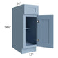 RTA Sky Blue Shaker 12" Base Cabinet with 1 Decorative End Panel