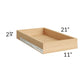 RTA Sky Blue Shaker 15" Roll Out Tray with a Dovetailed Drawer Box