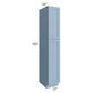 RTA Sky Blue Shaker 15" x 90" Wall Pantry with 4 Roll Out Trays and 1 Decorative Panel