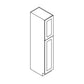 RTA Sky Blue Shaker 18" x 90" Wall Pantry with 2 Roll Out Trays and with 1 Decorative End Panel