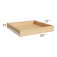 RTA Sky Blue Shaker 24" Roll Out Tray with a Dovetailed Drawer Box