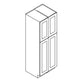 RTA Sky Blue Shaker 24" x 96" Wall Pantry with 3 Roll Out Trays and with 1 Decorative End Panel