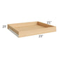 RTA Sky Blue Shaker 27" Roll Out Tray with a Dovetailed Drawer Box