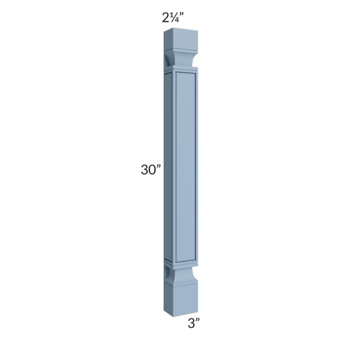 RTA Sky Blue Shaker 3" x 30" Decorative Half Leg