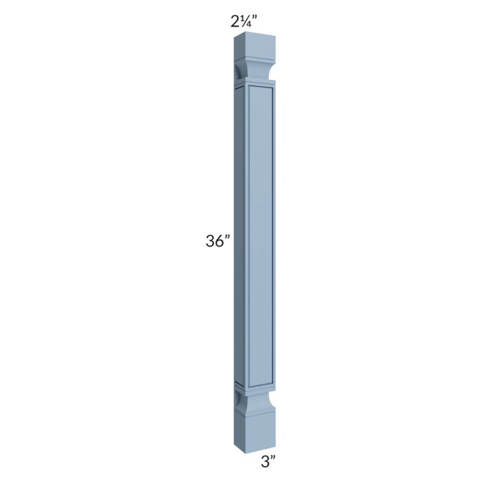 RTA Sky Blue Shaker 3" x 36" Decorative Half Leg