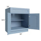 RTA Sky Blue Shaker 30" Base Cabinet with 1 Decorative End Panel