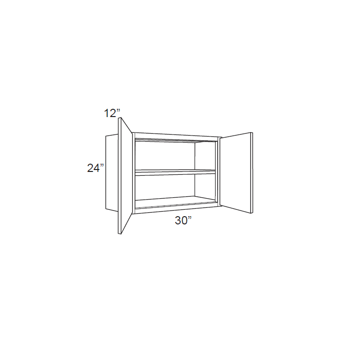 RTA Sky Blue Shaker 30" x 24" Wall Cabinet