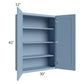 RTA Sky Blue Shaker 30" x 42" Wall Cabinet with 2 Decorative End Panels