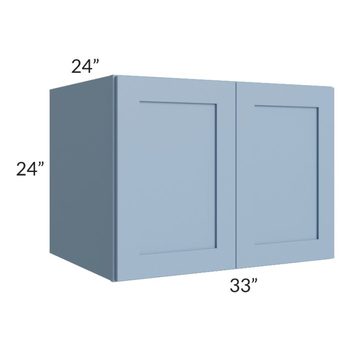 RTA Sky Blue Shaker 33" x 24" x 24" Wall Cabinet