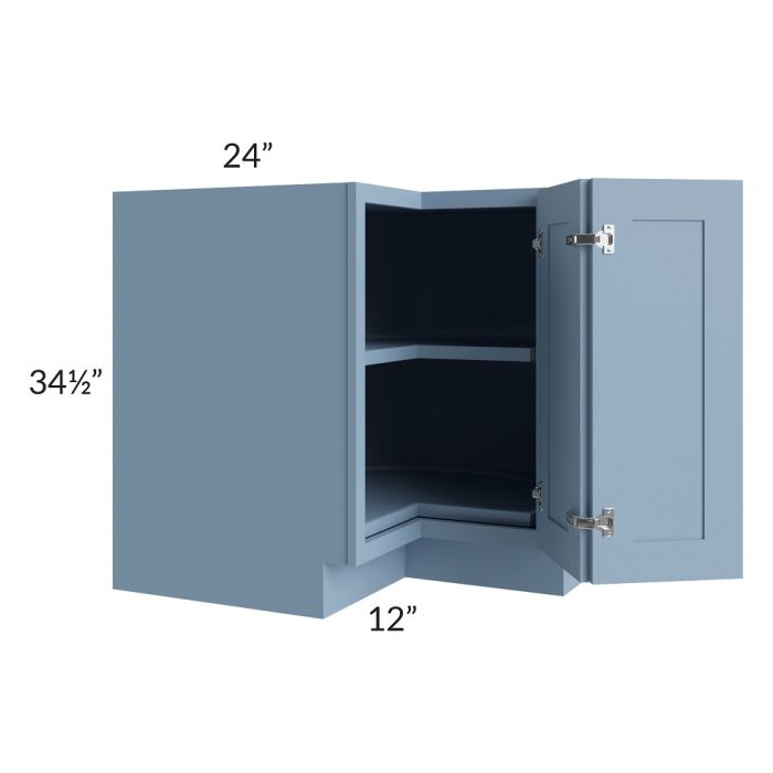 RTA Sky Blue Shaker 36" Lazy Susan Base Cabinet
