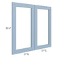 RTA Sky Blue Shaker 36" x 36" Glass Door Only with Glass Included