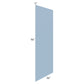 RTA Sky Blue Shaker 36" x 96" Finished Back Panel