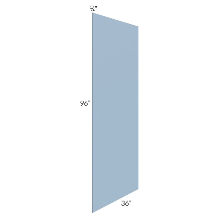 RTA Sky Blue Shaker 36" x 96" Finished Back Panel