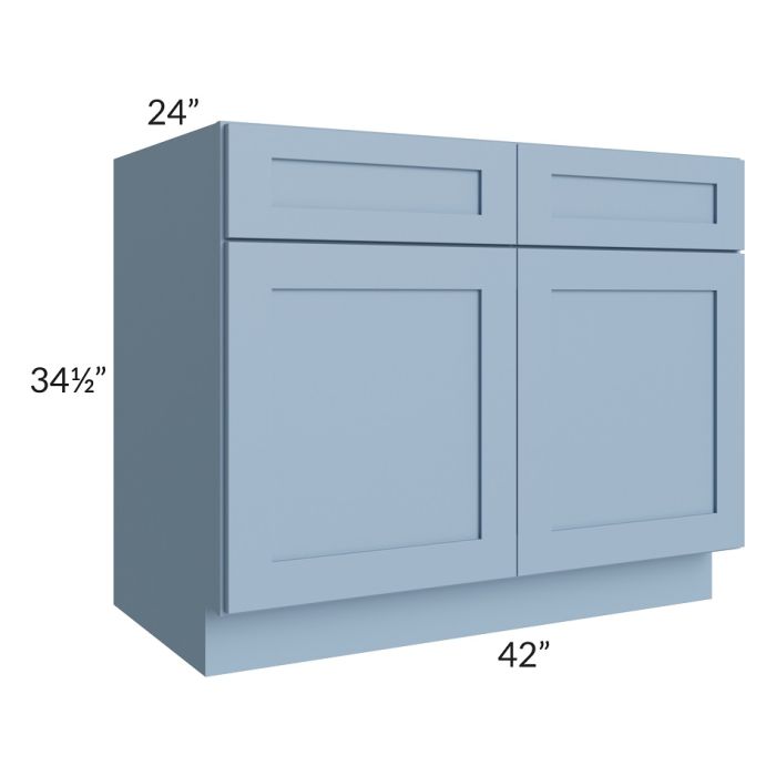 RTA Sky Blue Shaker 42" Sink Base Cabinet