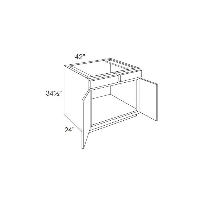 RTA Sky Blue Shaker 42" Sink Base Cabinet