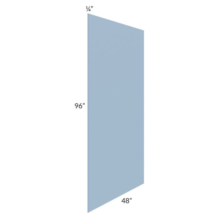 RTA Sky Blue Shaker 48" x 96" Finished Back Panel - Cut in Half