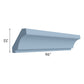 RTA Sky Blue Shaker 96" Crown Molding - No Cut