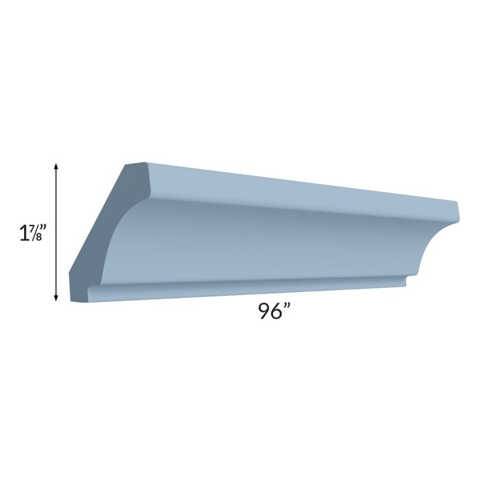 RTA Sky Blue Shaker 96" Crown Molding - No Cut