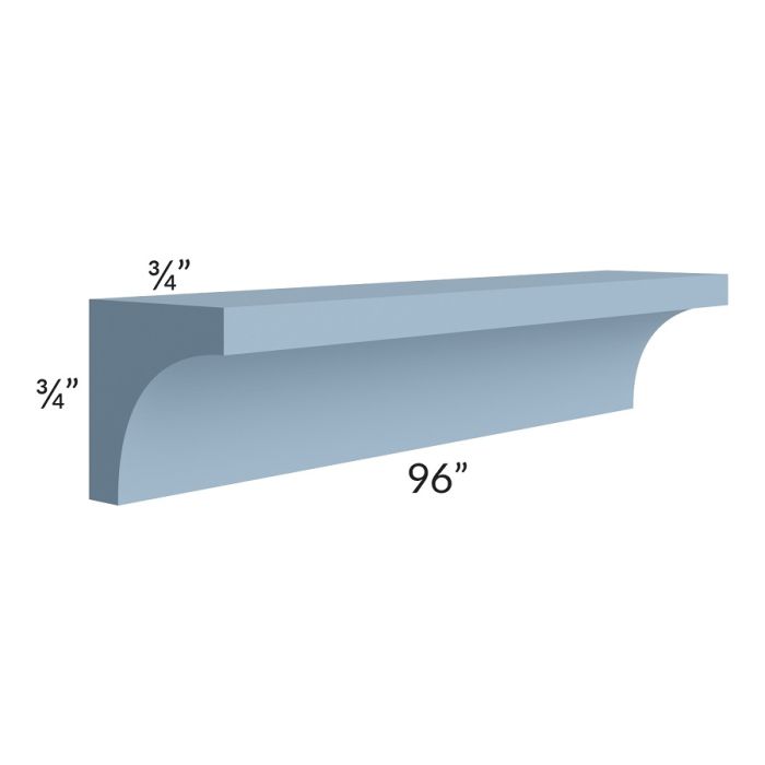 RTA Sky Blue Shaker 96" Inside Corner Molding - Cut Molding in Half (Two 4ft Sections)