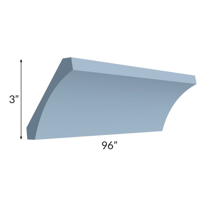 RTA Sky Blue Shaker Cove Crown Molding