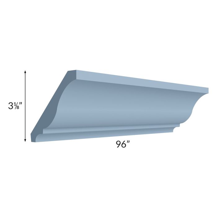 RTA Sky Blue Shaker Crown Molding - Cut Molding into a 5ft and 3ft Sections