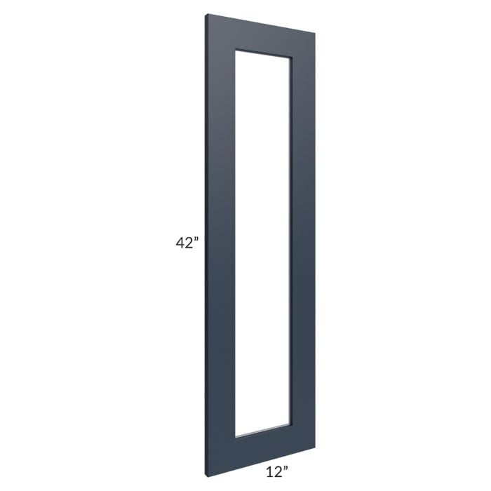 RTA Southport Blue Shaker 12" x 42" Glass Door Only