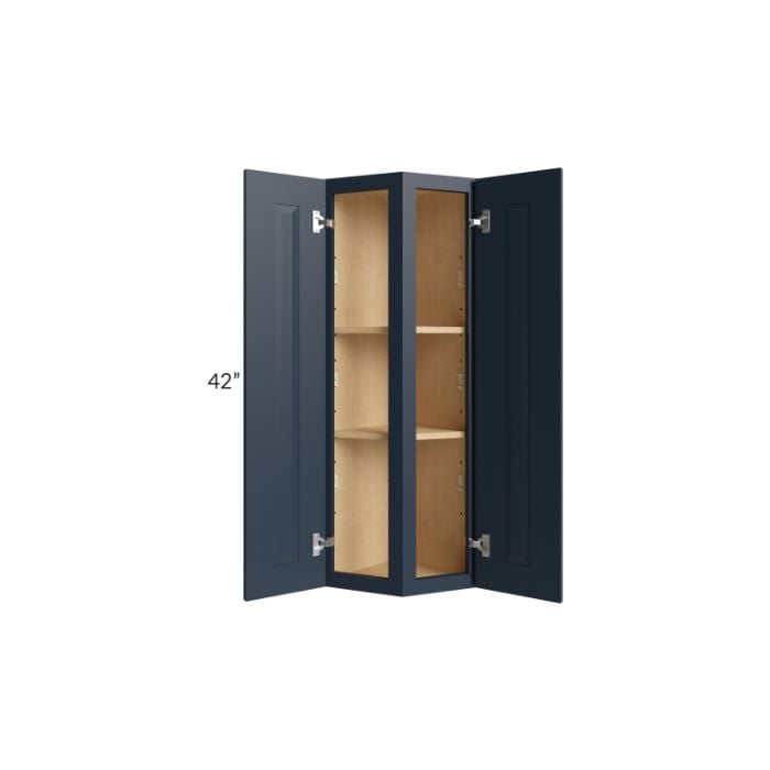 RTA Southport Blue Shaker 12" x 42" Wall End Cabinet