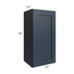 RTA Southport Blue Shaker 15" x 30" Wall Cabinet