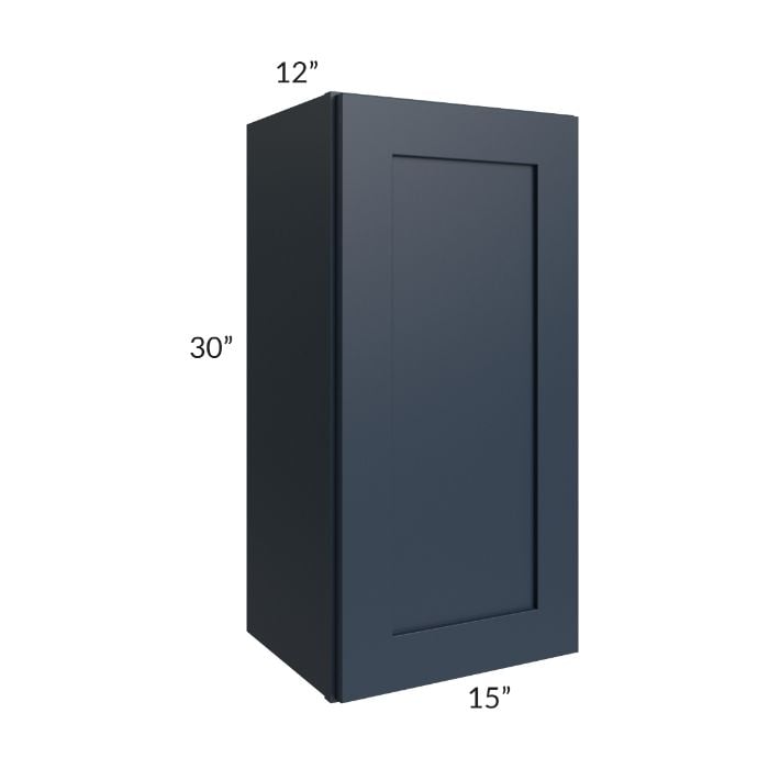 RTA Southport Blue Shaker 15" x 30" Wall Cabinet