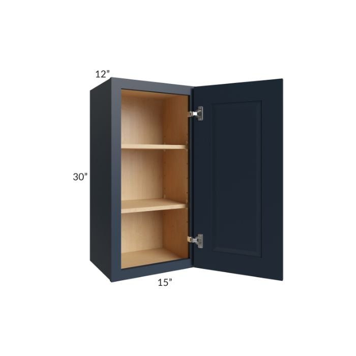 RTA Southport Blue Shaker 15" x 30" Wall Cabinet
