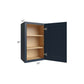 RTA Southport Blue Shaker 18" x 30" Wall Cabinet with Glass Door
