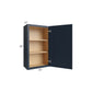 RTA Southport Blue Shaker 21" x 36" Wall Cabinet with Glass Door