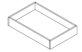 RTA Southport Blue Shaker 24" Roll Out Tray
