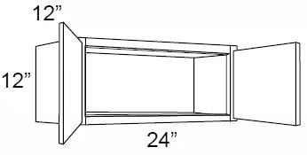 RTA Southport Blue Shaker 24" x 12" Wall Cabinet