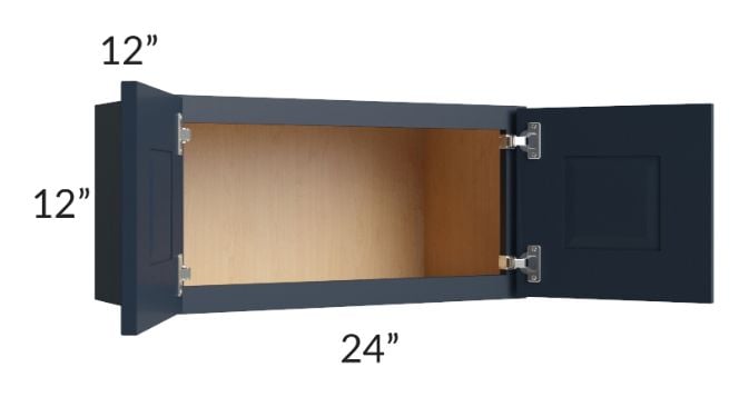 RTA Southport Blue Shaker 24" x 12" Wall Cabinet