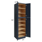 RTA Southport Blue Shaker 24" x 90" Wall Pantry with 4 Roll Out Trays