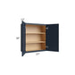 RTA Southport Blue Shaker 27" x 30" Wall Cabinet with Glass Door