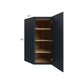 RTA Southport Blue Shaker 27" x 42" Wall Diagonal Corner Cabinet with 2 Decorative End Panels