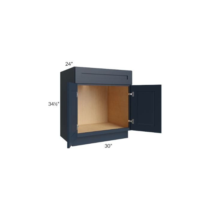 RTA Southport Blue Shaker 30" Sink Base Cabinet