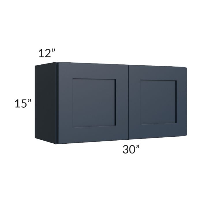 RTA Southport Blue Shaker 30" x 15" Wall Cabinet