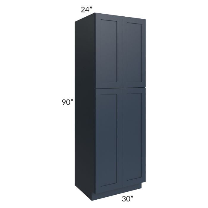 RTA Southport Blue Shaker 30" x 90" Wall Pantry