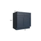 RTA Southport Blue Shaker 33" Sink Base Cabinet