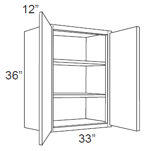 RTA Southport Blue Shaker 33" x 36" Wall Cabinet