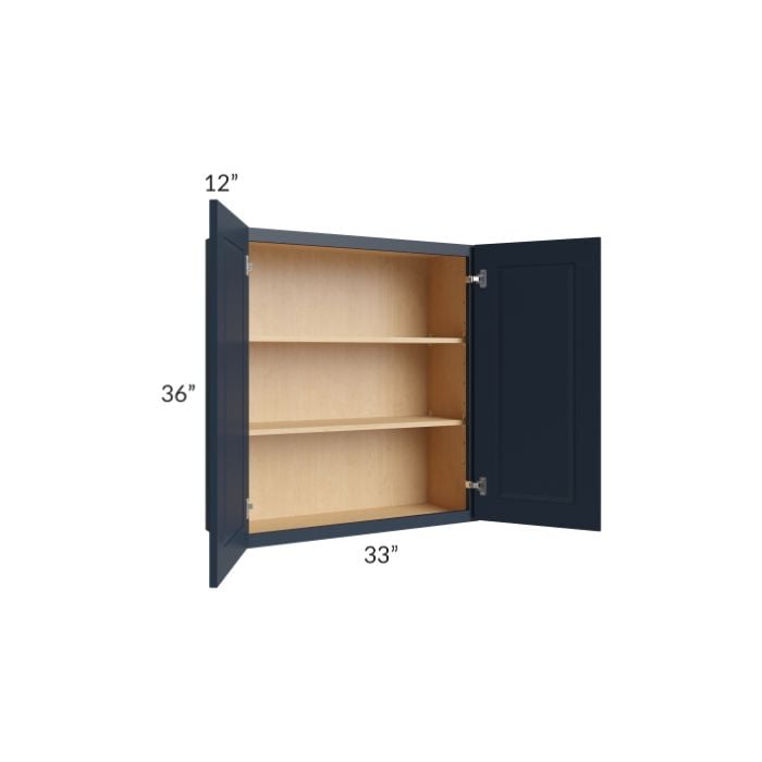 RTA Southport Blue Shaker 33" x 36" Wall Cabinet