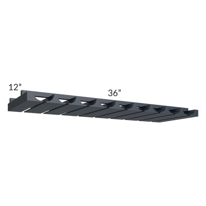 RTA Southport Blue Shaker 36" Glass Rack