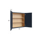RTA Southport Blue Shaker 36" x 36" Wall Cabinet with Glass Door
