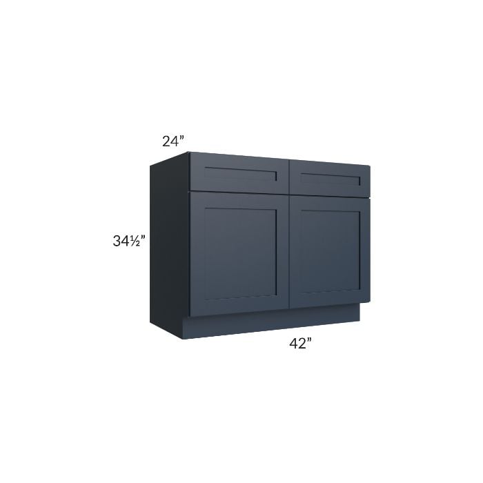 RTA Southport Blue Shaker 42" Base Cabinet