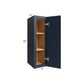 RTA Southport Blue Shaker 9" x 30" Wall Cabinet